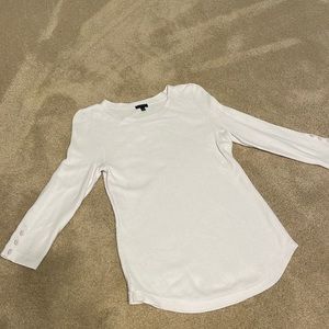 Talbots white 3/4 length sweater. Runs small.